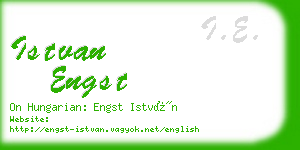 istvan engst business card
